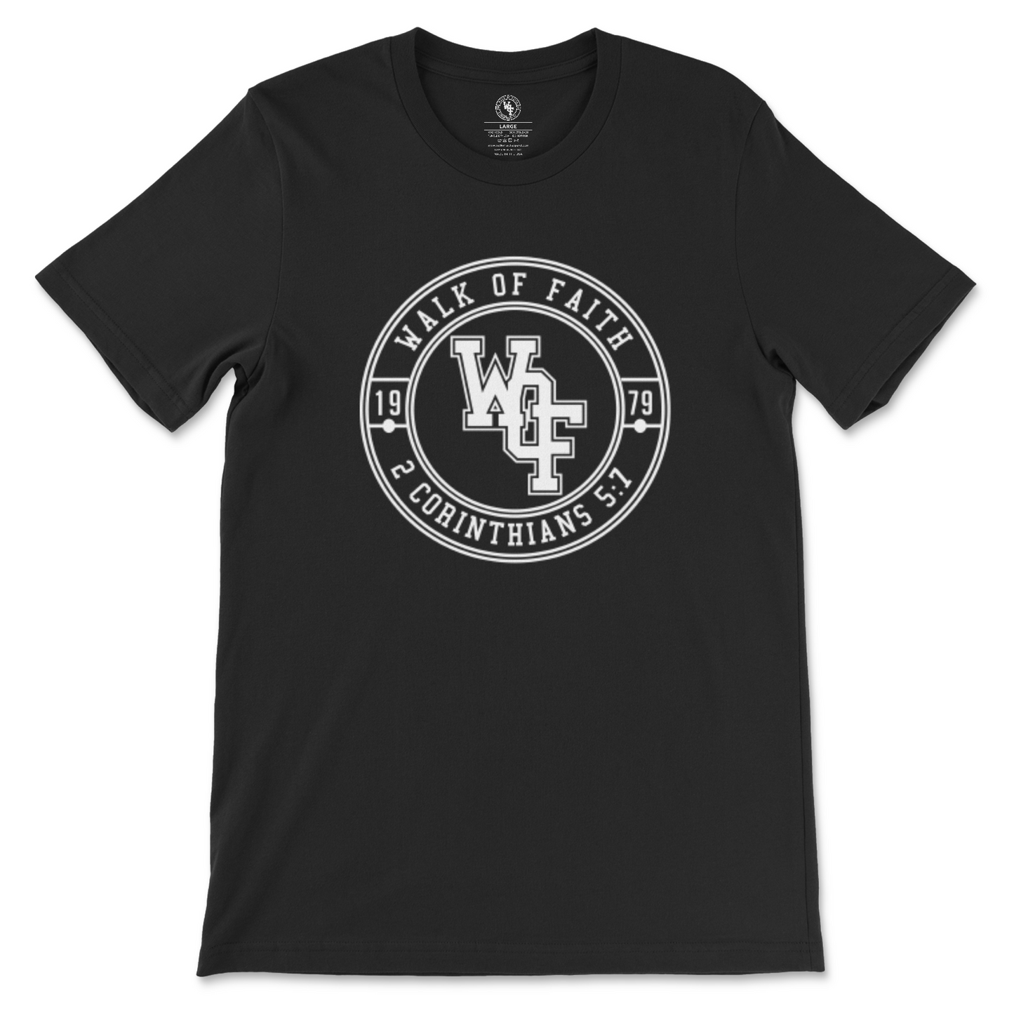 "WALK OF FAITH" T-SHIRT IN BLACK