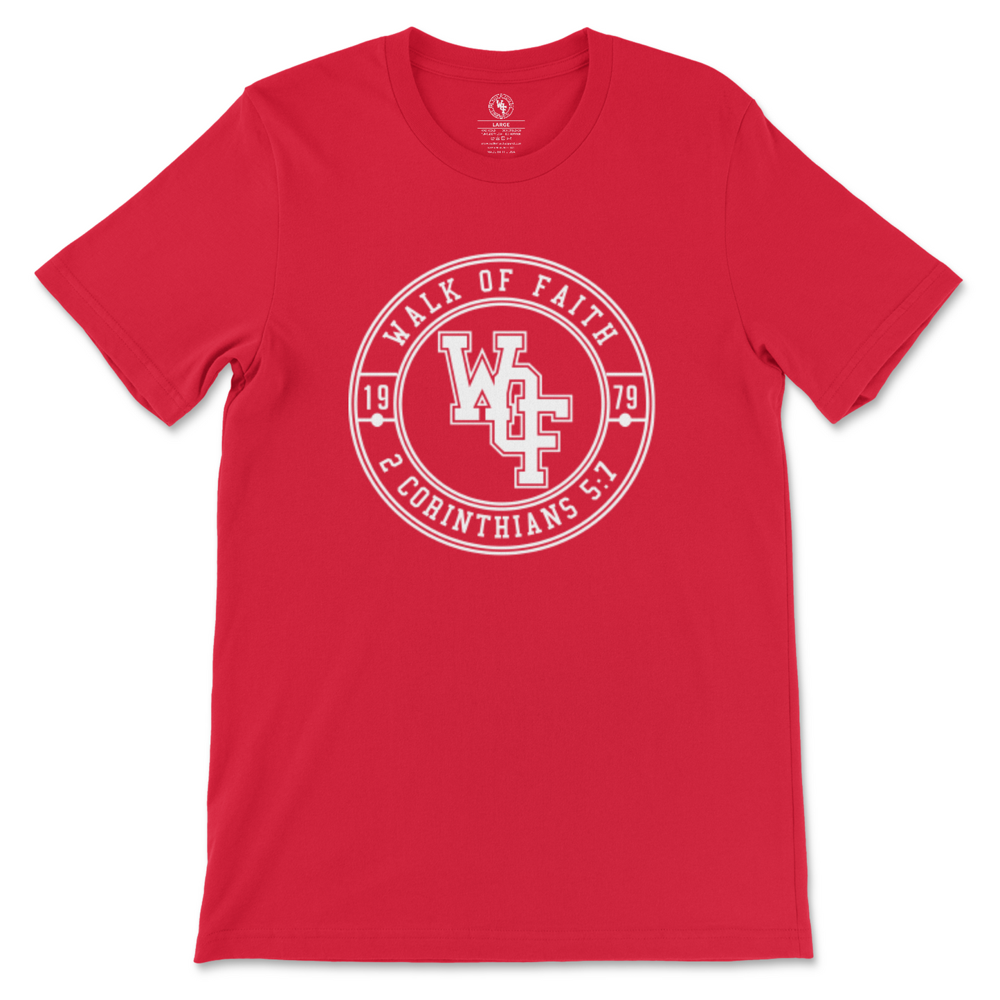 "WALK OF FAITH" T-SHIRT IN RED