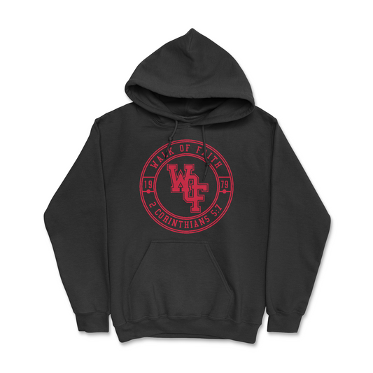 "WALK OF FAITH" RED & BLACK COMBO HOODIE